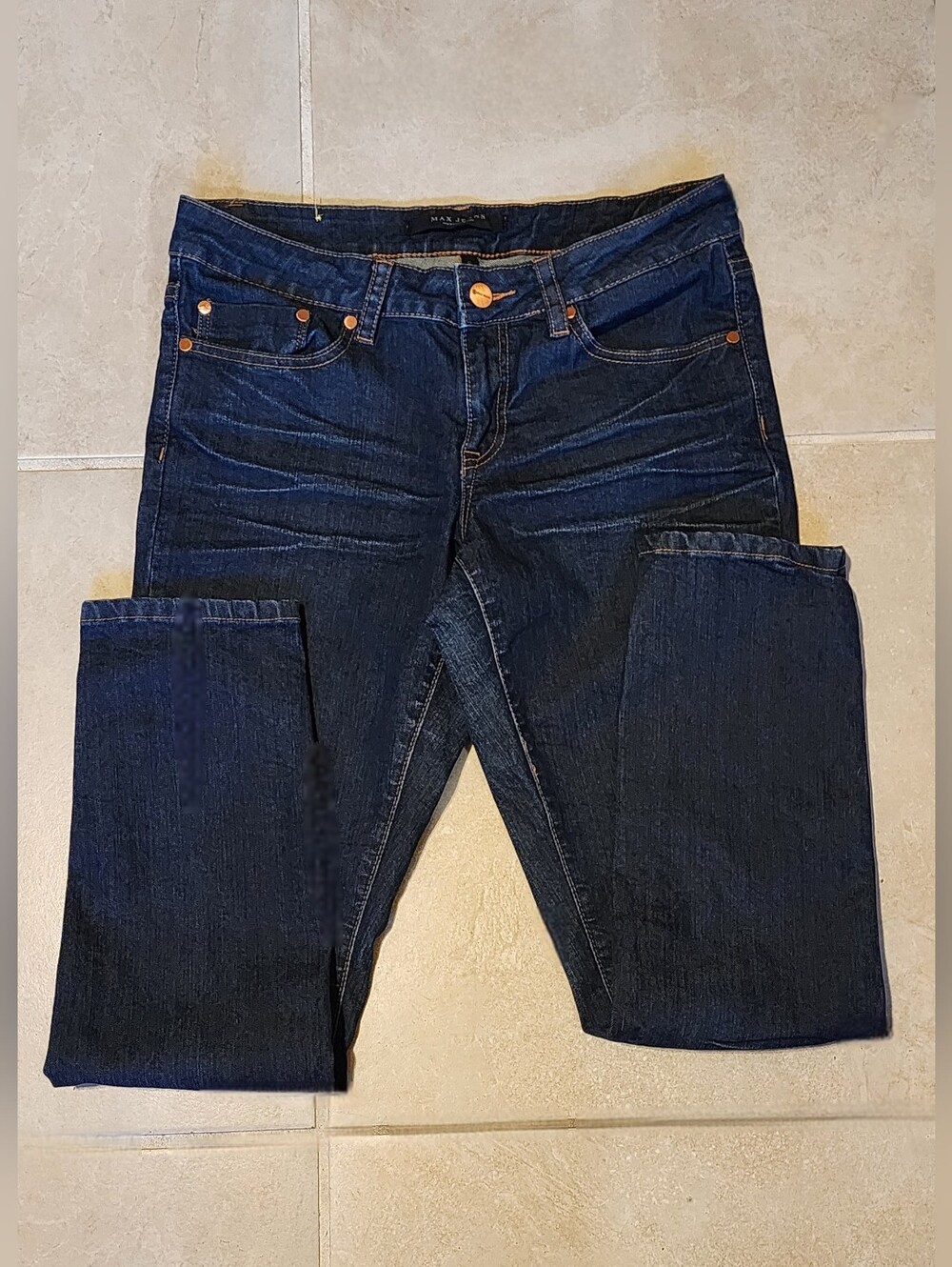 Max Studio Women's Skinny Dark Indigo Denim